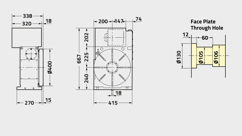 CNC401 Rotary Table Diagram